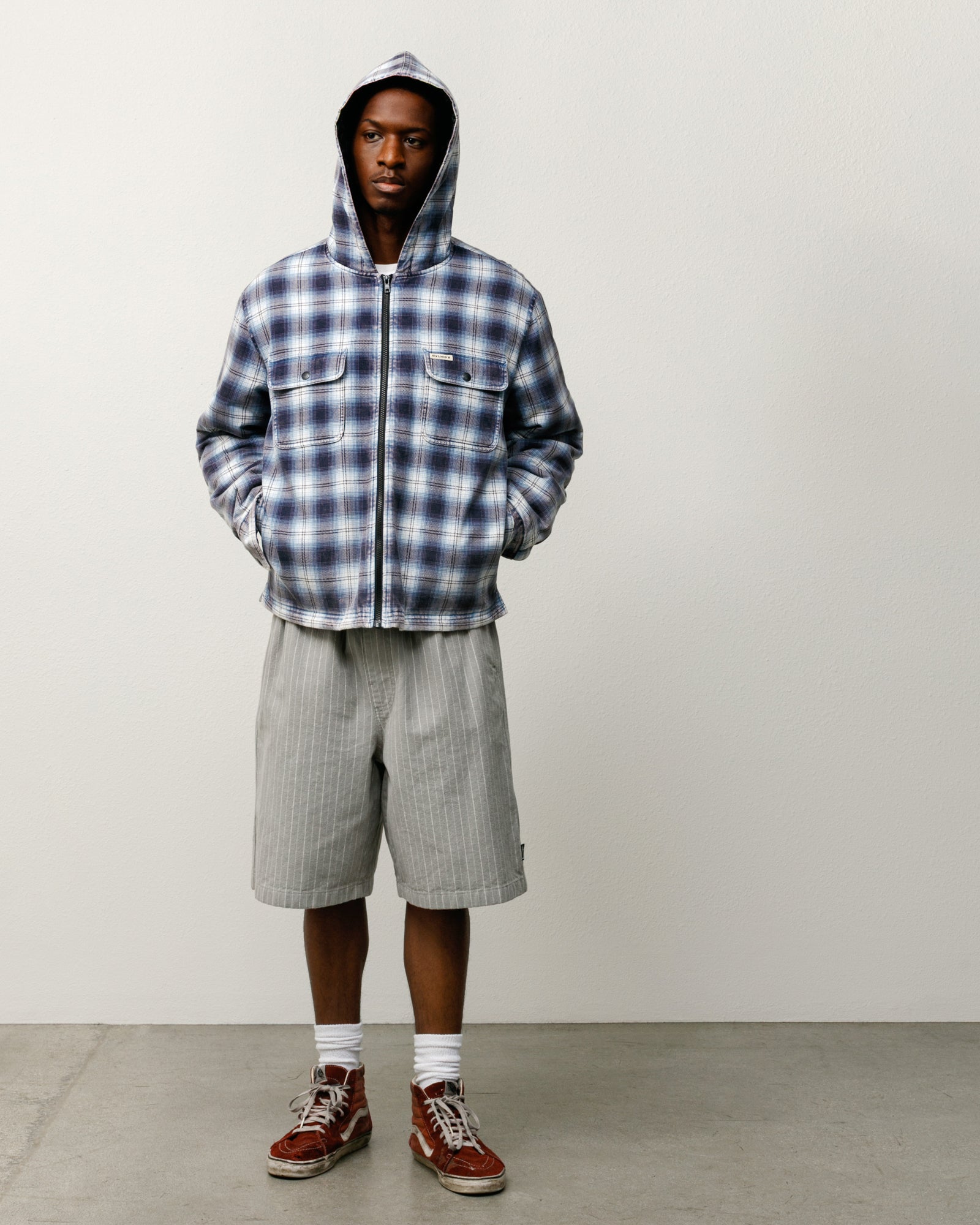 Baggy Beach Short – Grey Stripe | Shorts & Trunks | Stüssy Canada