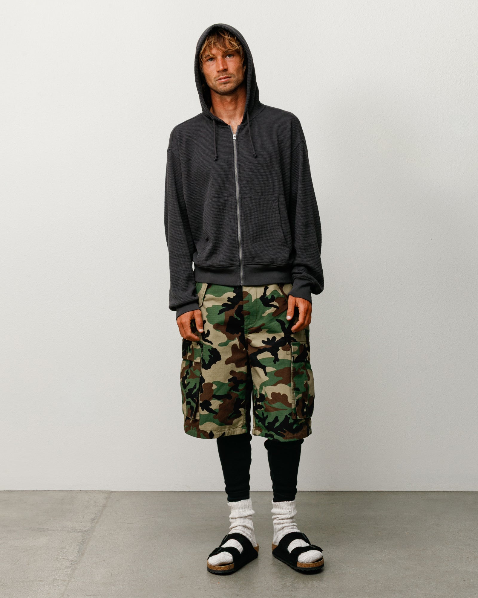 Surplus Short Unisex Regular Fit In Woodland Camo Print