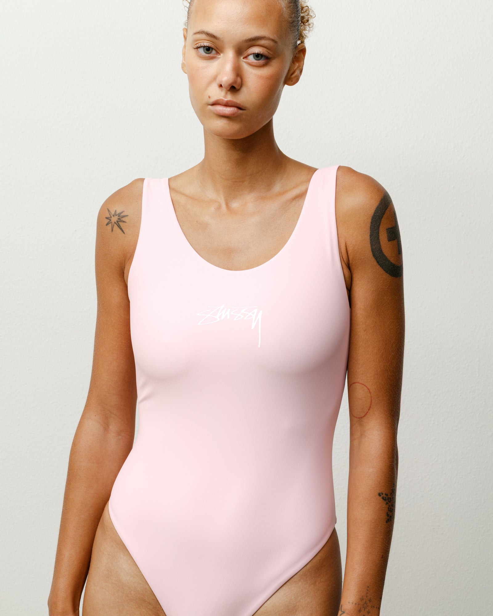 Surf Stock One Piece Womens Regular in the color Pink