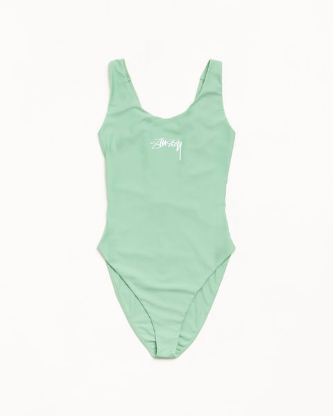 Surf Stock One Piece Swimsuit Swim in the colour Sage