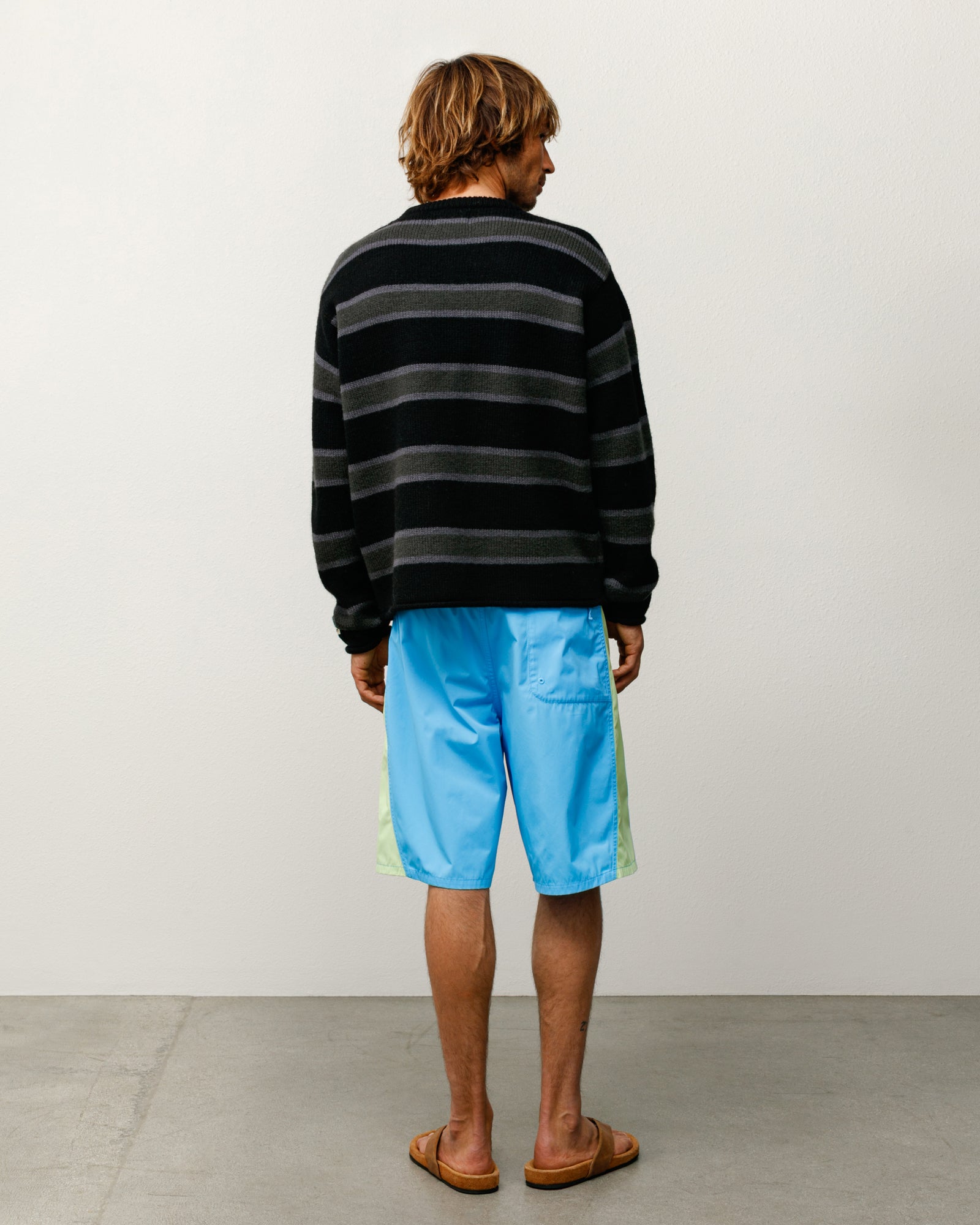 Curved Panel Board Short Mens Regular In Light Blue