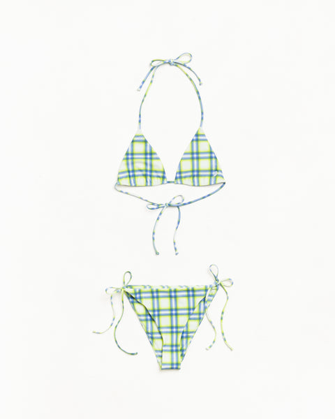 Bikini Bottom Womens In Green Plaid