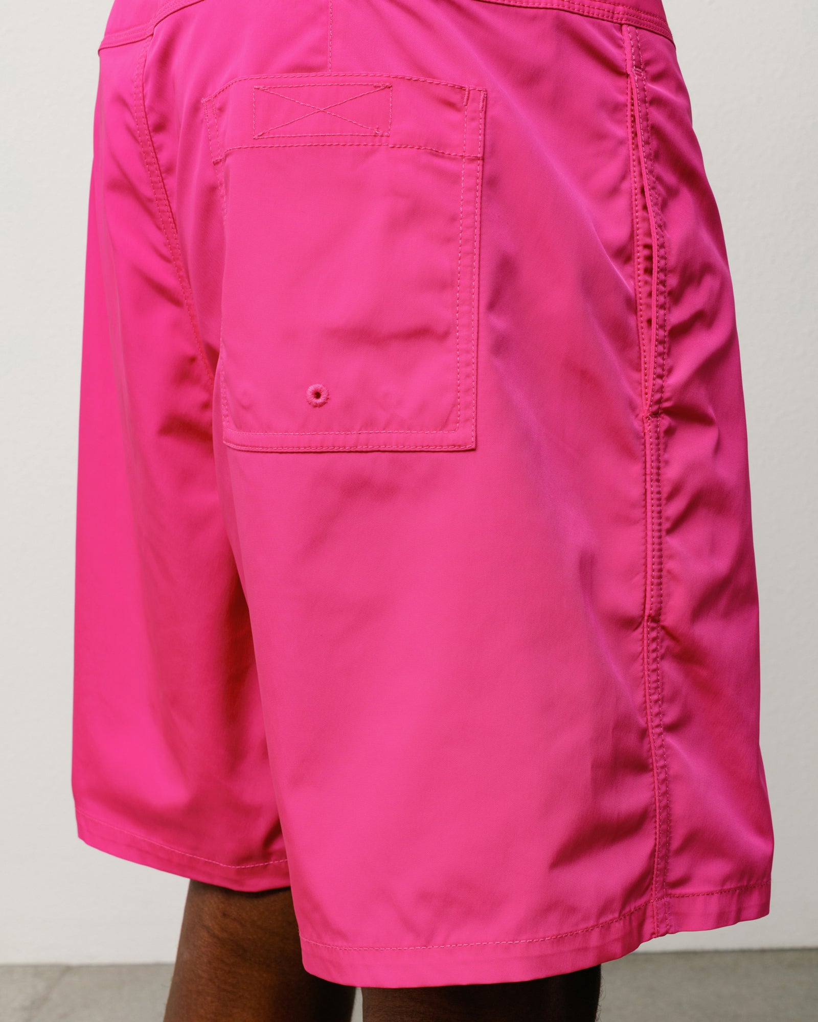 Coastal Board Short Unisex Regular In Pink, rear pocket detail