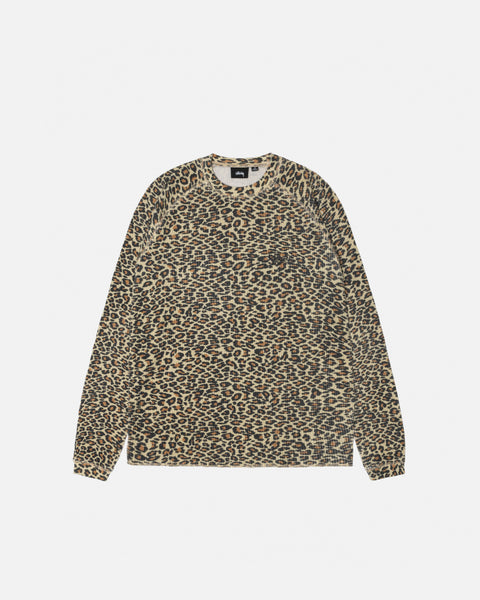 Raglan Thermal Basic Stock Mens Long Sleeve In Leopard