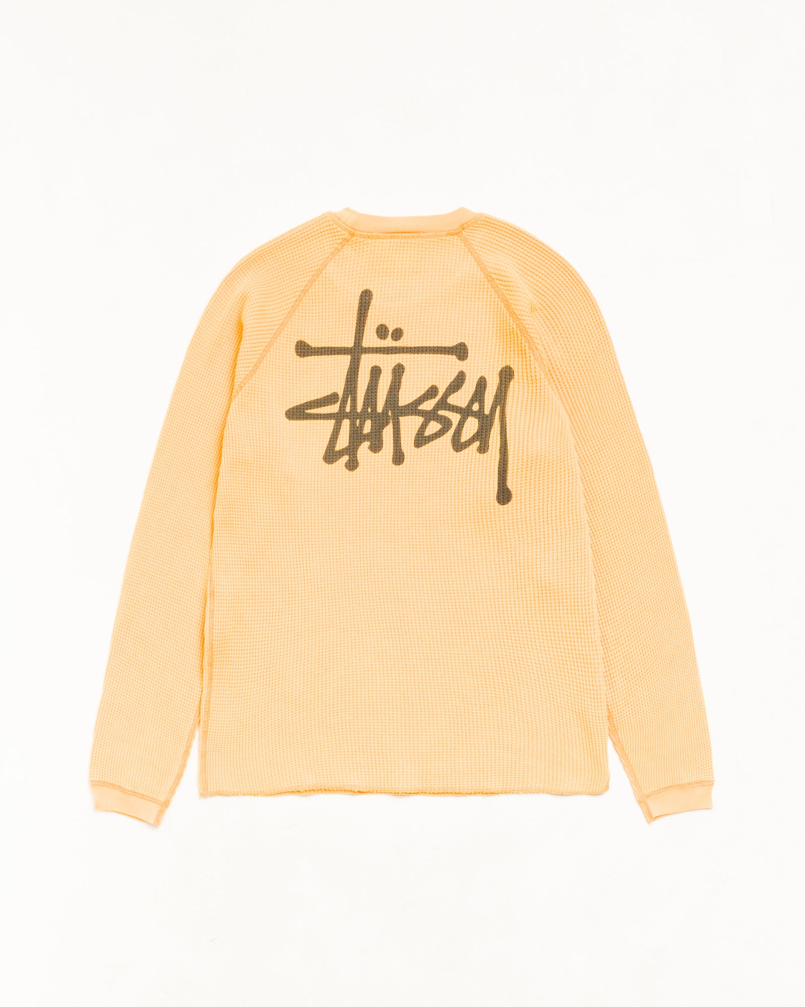 Raglan Thermal Basic Stock Unisex Long Sleeve In Orange