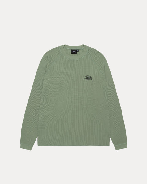 Raglan Thermal Basic Stock Mens Long Sleeve In Sage