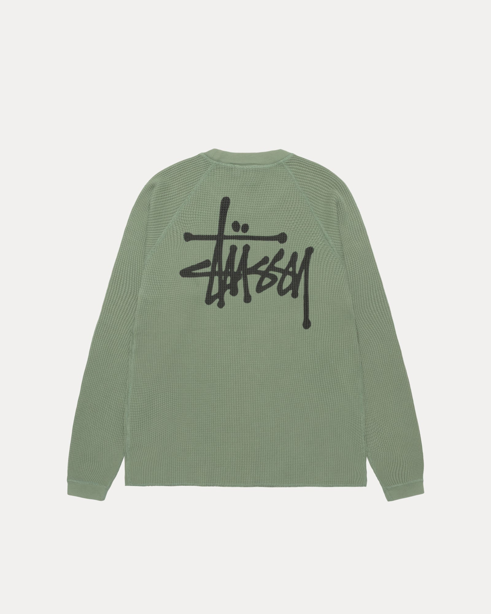 Raglan Thermal Basic Stock Mens Long Sleeve In Sage