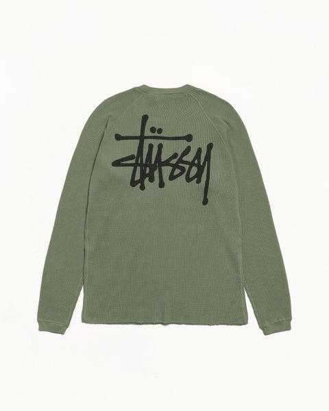 Raglan Thermal Basic Stock Mens Long Sleeve In Sage