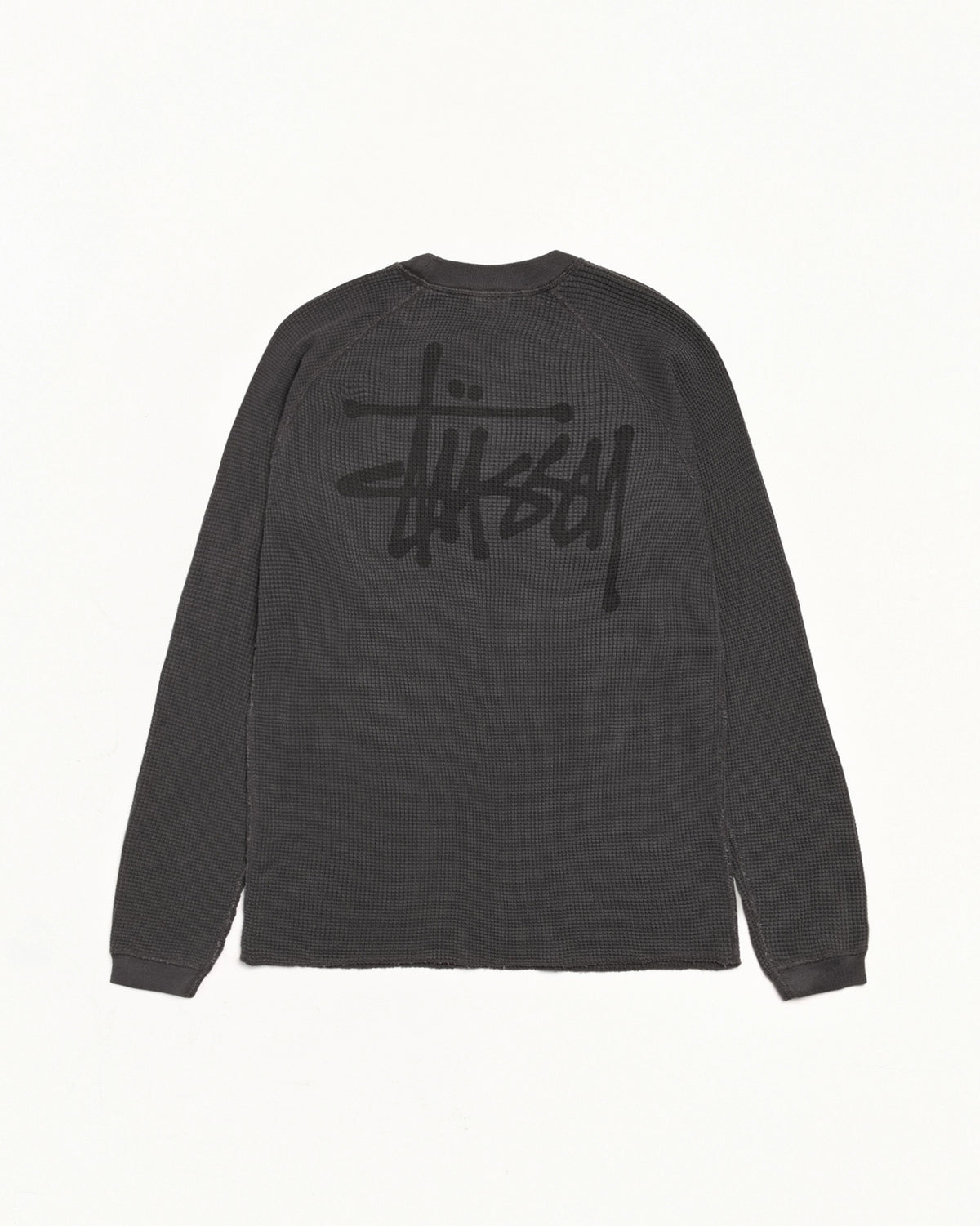 Basic Stüssy Thermal – Washed Black | Tops & Knits | Stüssy Canada