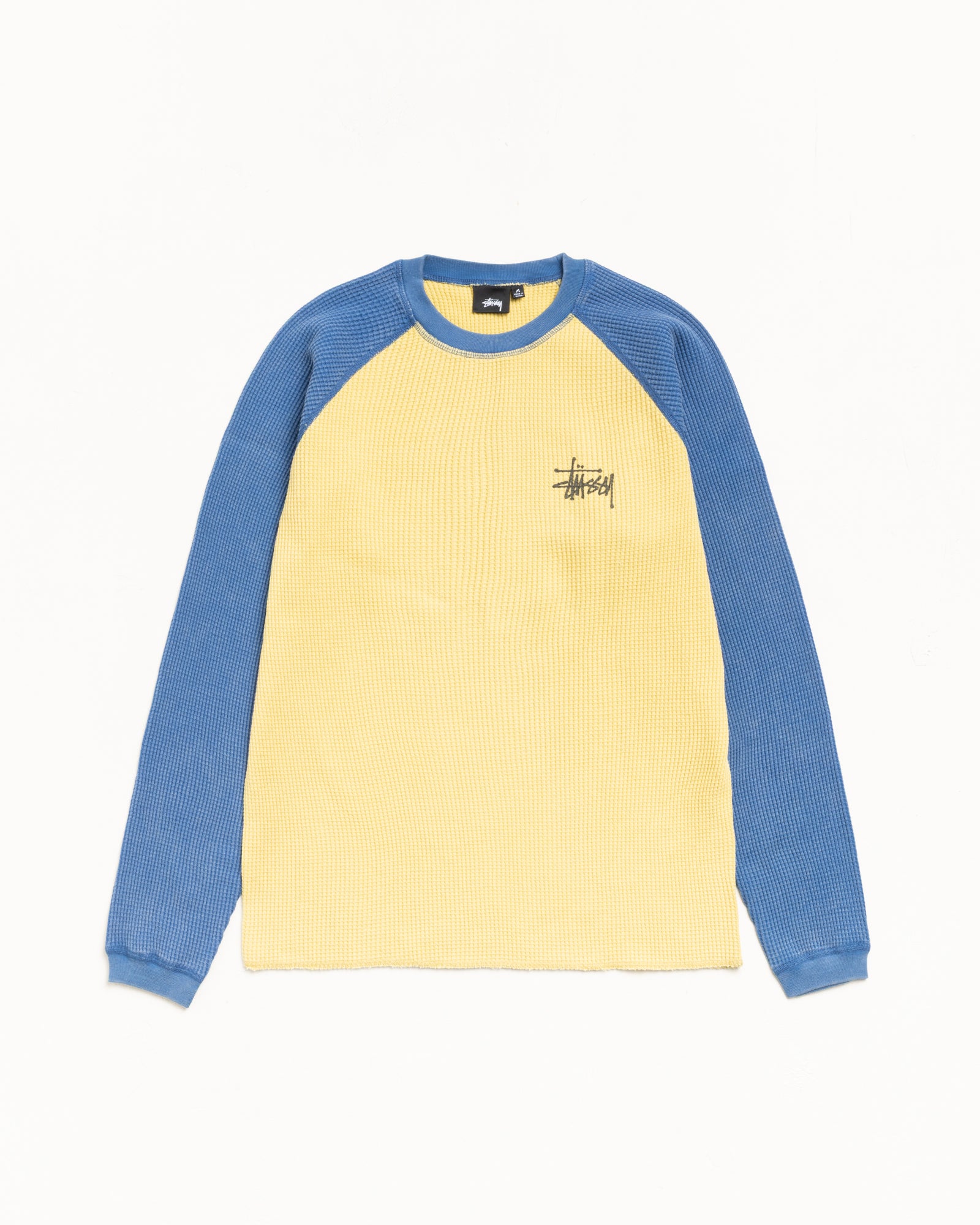 Raglan Thermal 2 Tone Mens Long Sleeve In Yellow