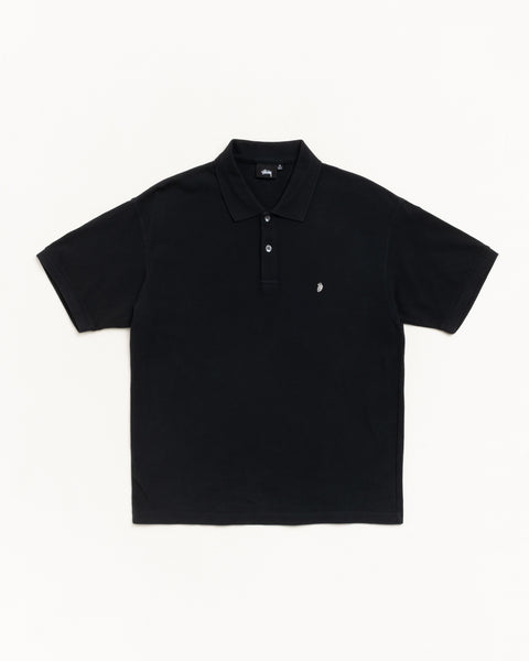 Classic Pique Polo Mens Short Sleeve In Black
