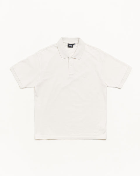 Classic Pique Polo Mens Short Sleeve In Off White