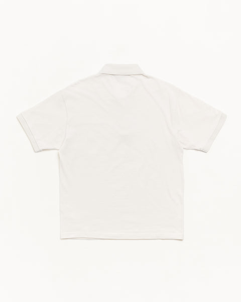 Classic Pique Polo Mens Short Sleeve In Off White