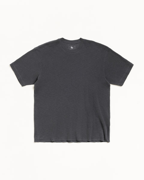 Dyed Ss Thermal Mens Short Sleeve In Faded Black