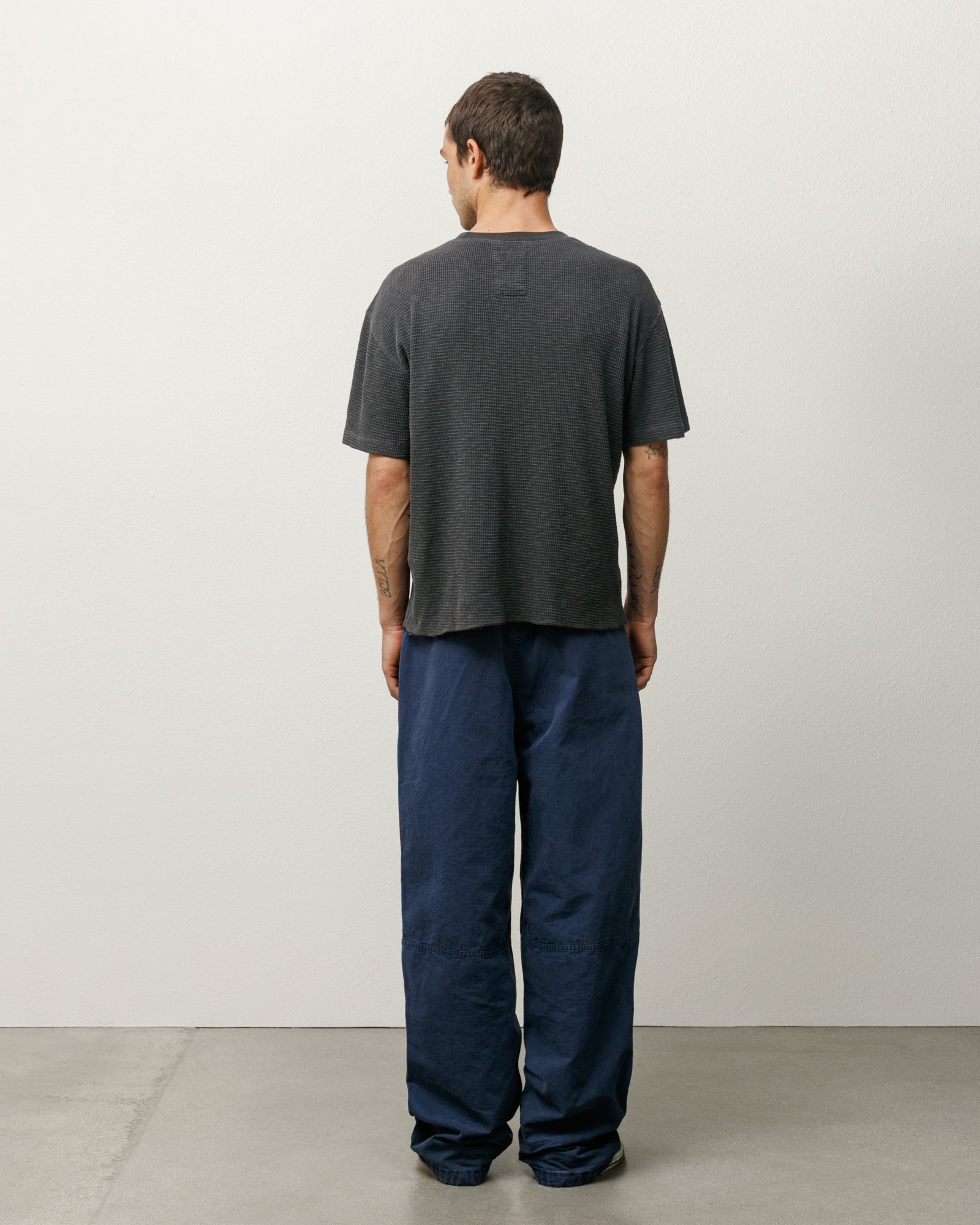 Dyed Ss Thermal Mens Short Sleeve In Faded Black