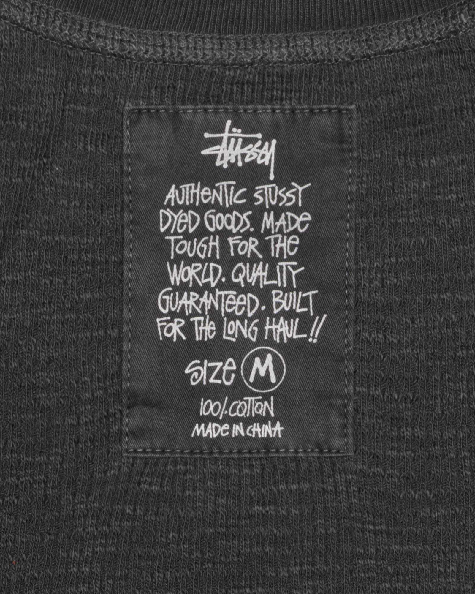 Pigment Dyed Ss Thermal – Faded Black | Tops & Knits | Stüssy Canada