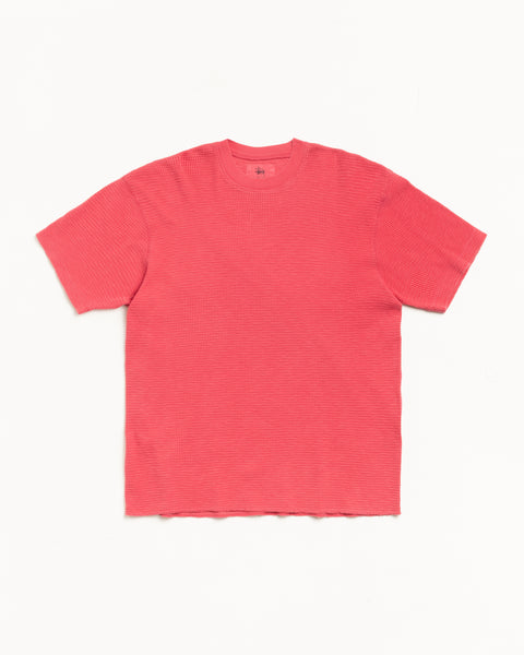 Dyed Ss Thermal Mens Short Sleeve In Washed Red