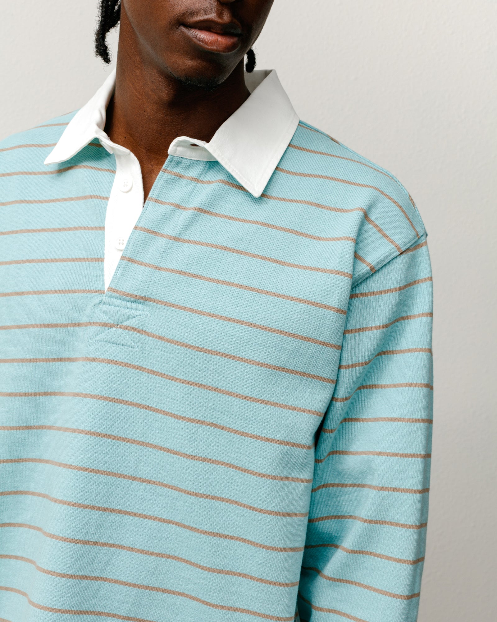 Striped Rugby Shirt – Blue | Tops & Knits | Stüssy Canada