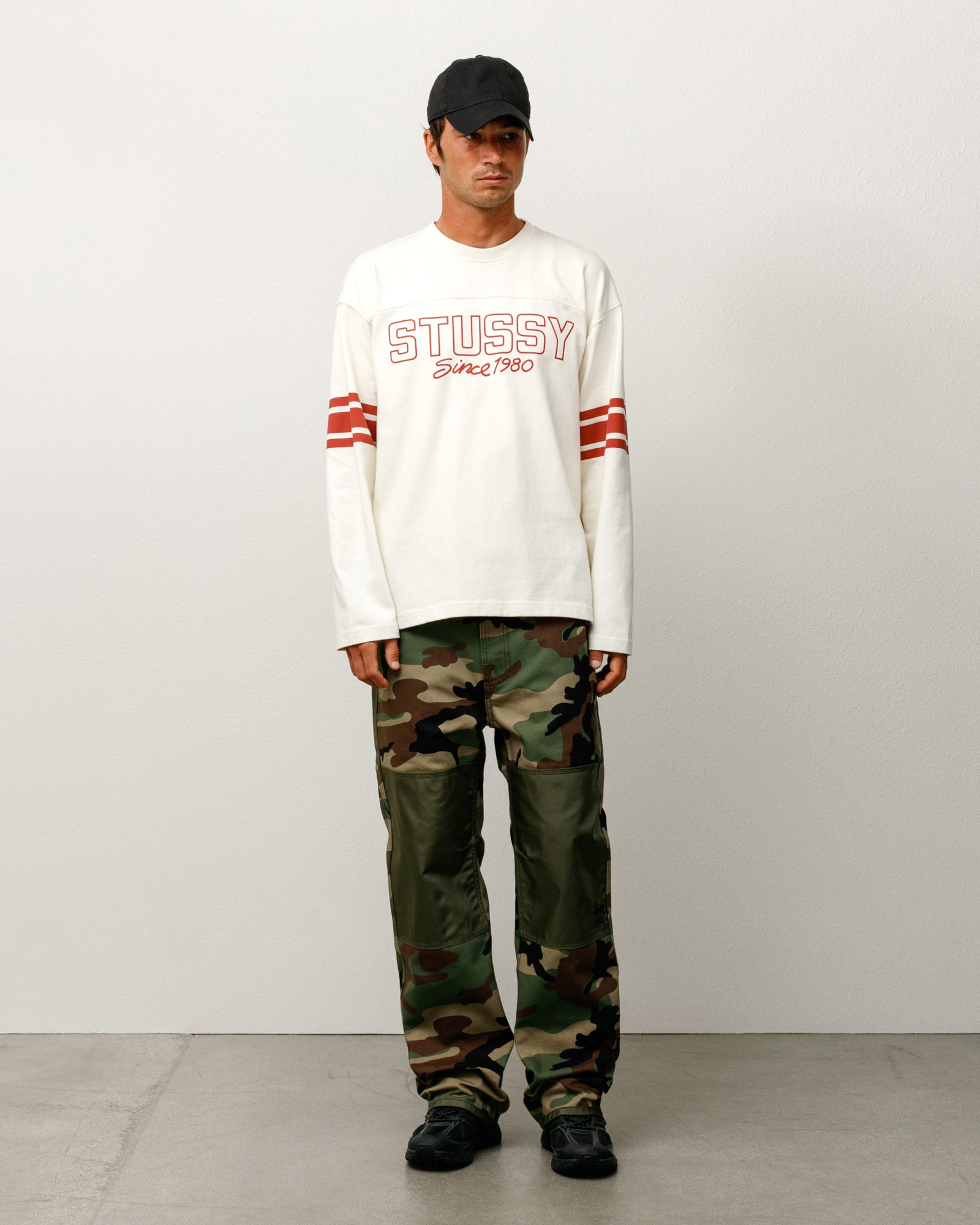 Football Crew Mens Long Sleeve In Bone