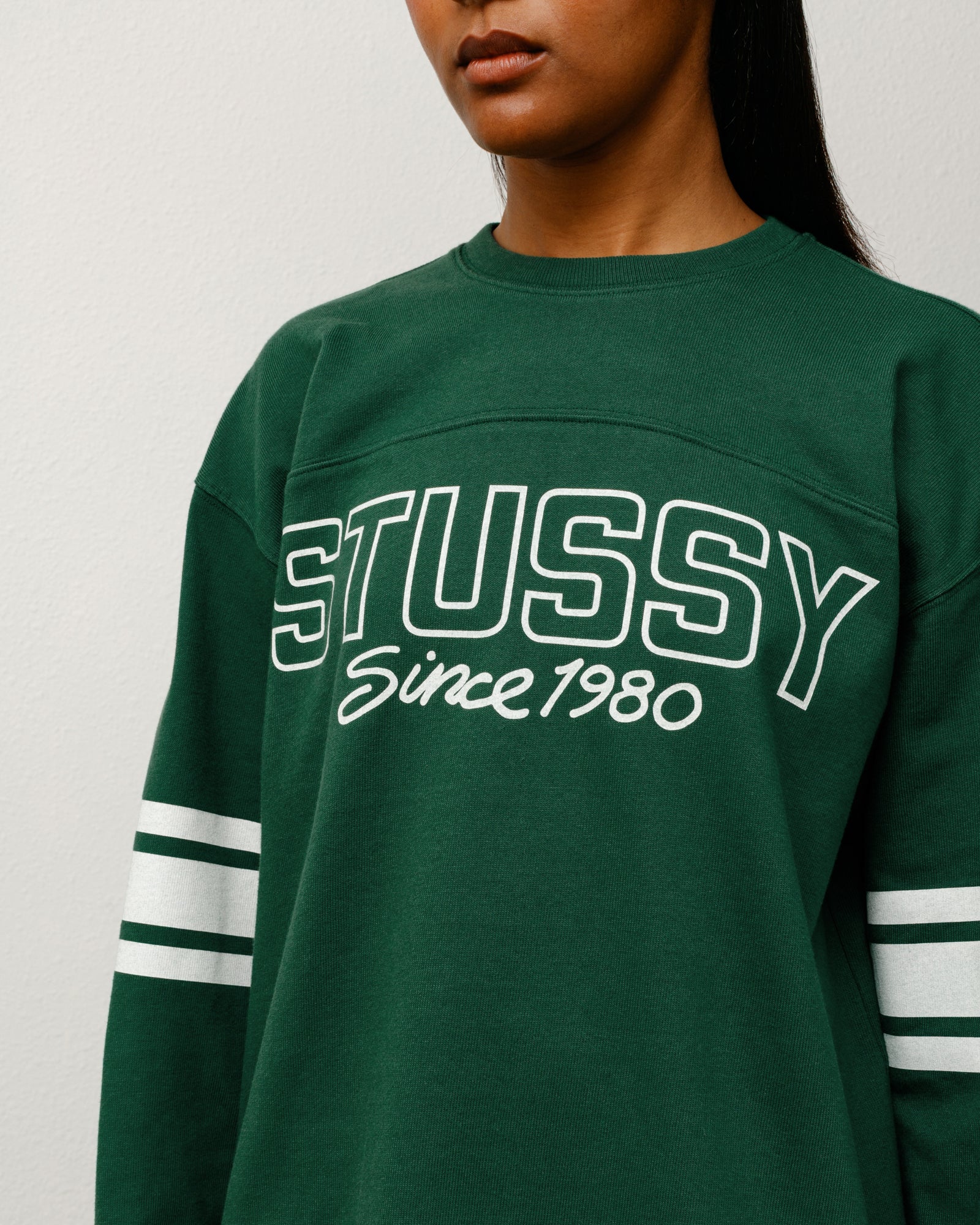 Football Crew Mens Long Sleeve In Green