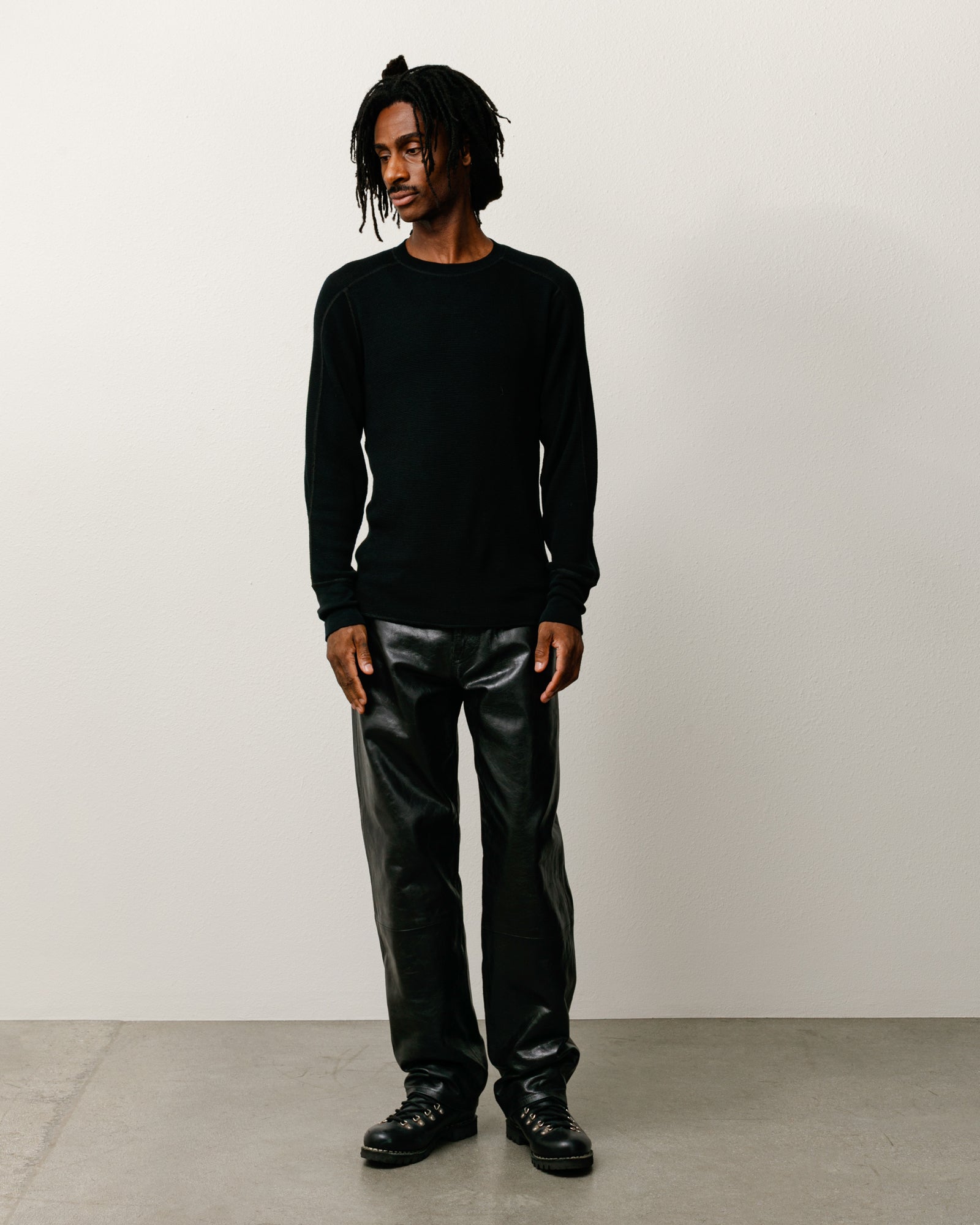 Wool LS Thermal – Black | Tops & Knits | Stüssy Canada