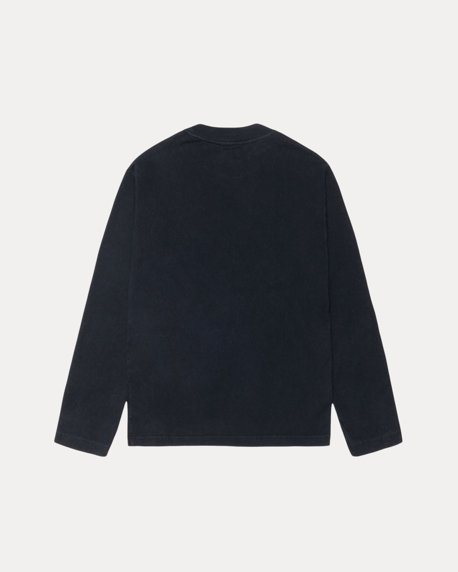 Dyed Mock Neck Ls Tee Mens Long Sleeve In Black