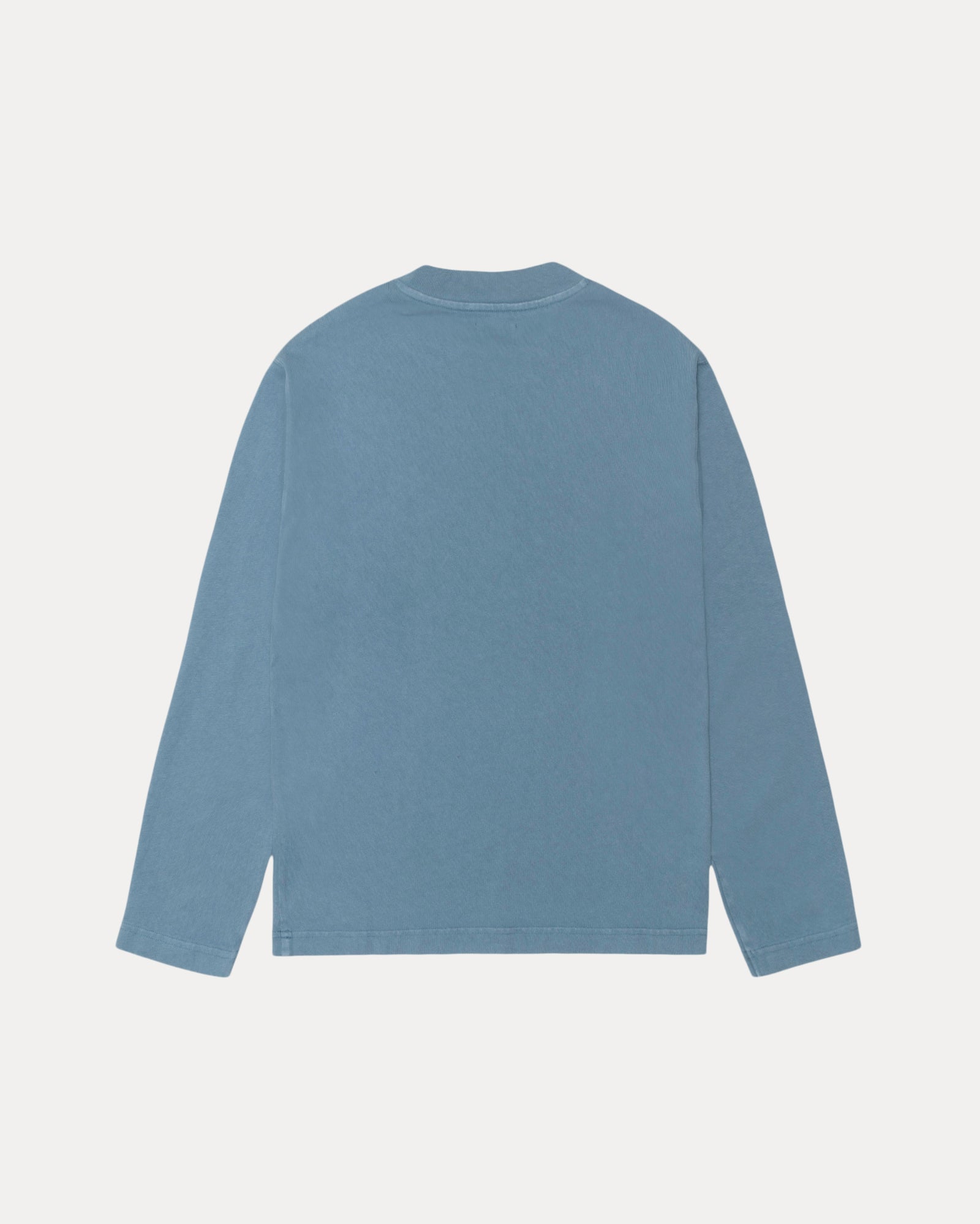 Dyed Mock Neck Ls Tee Mens Long Sleeve In Blue