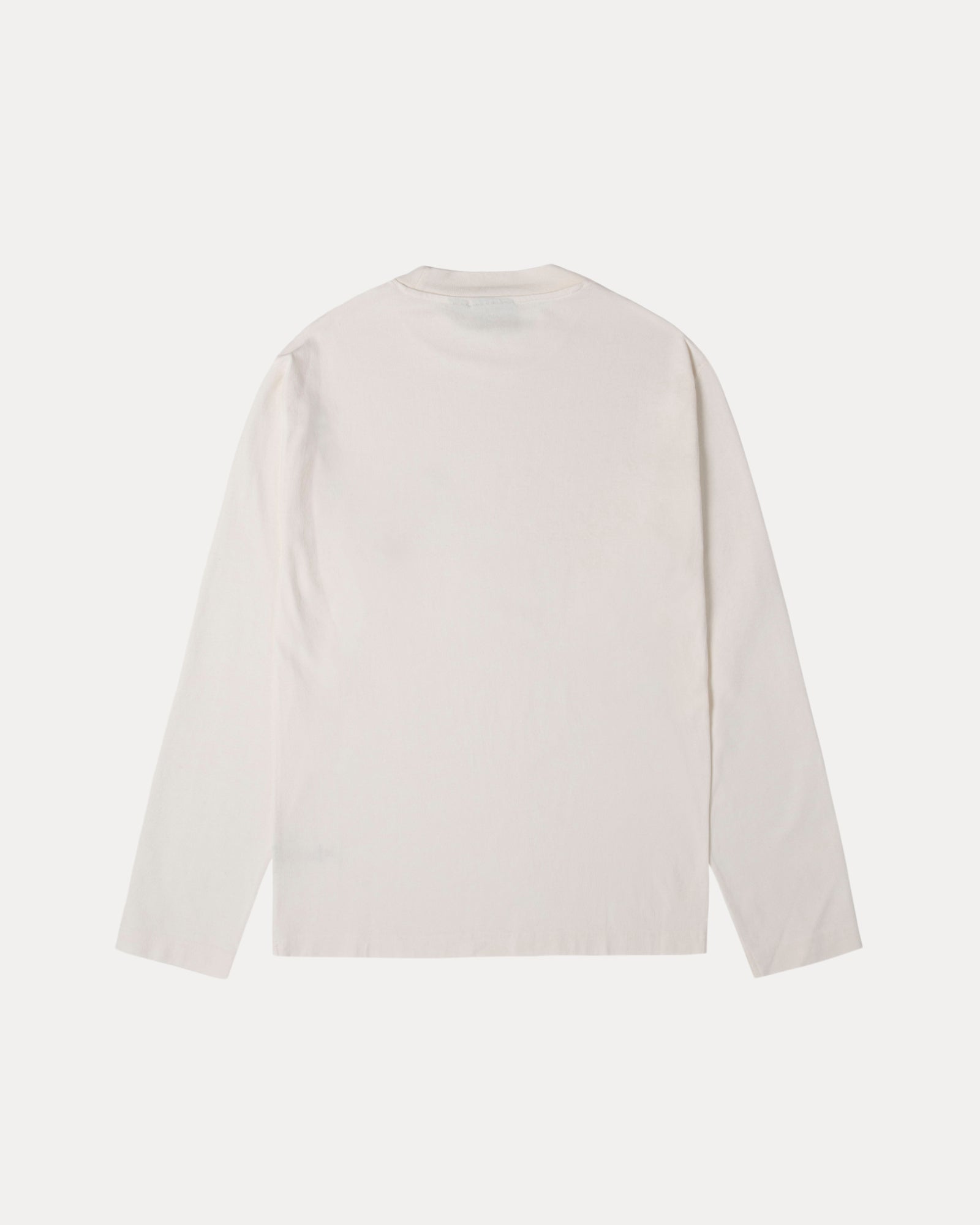 Dyed Mock Neck Ls Tee Mens Long Sleeve In White