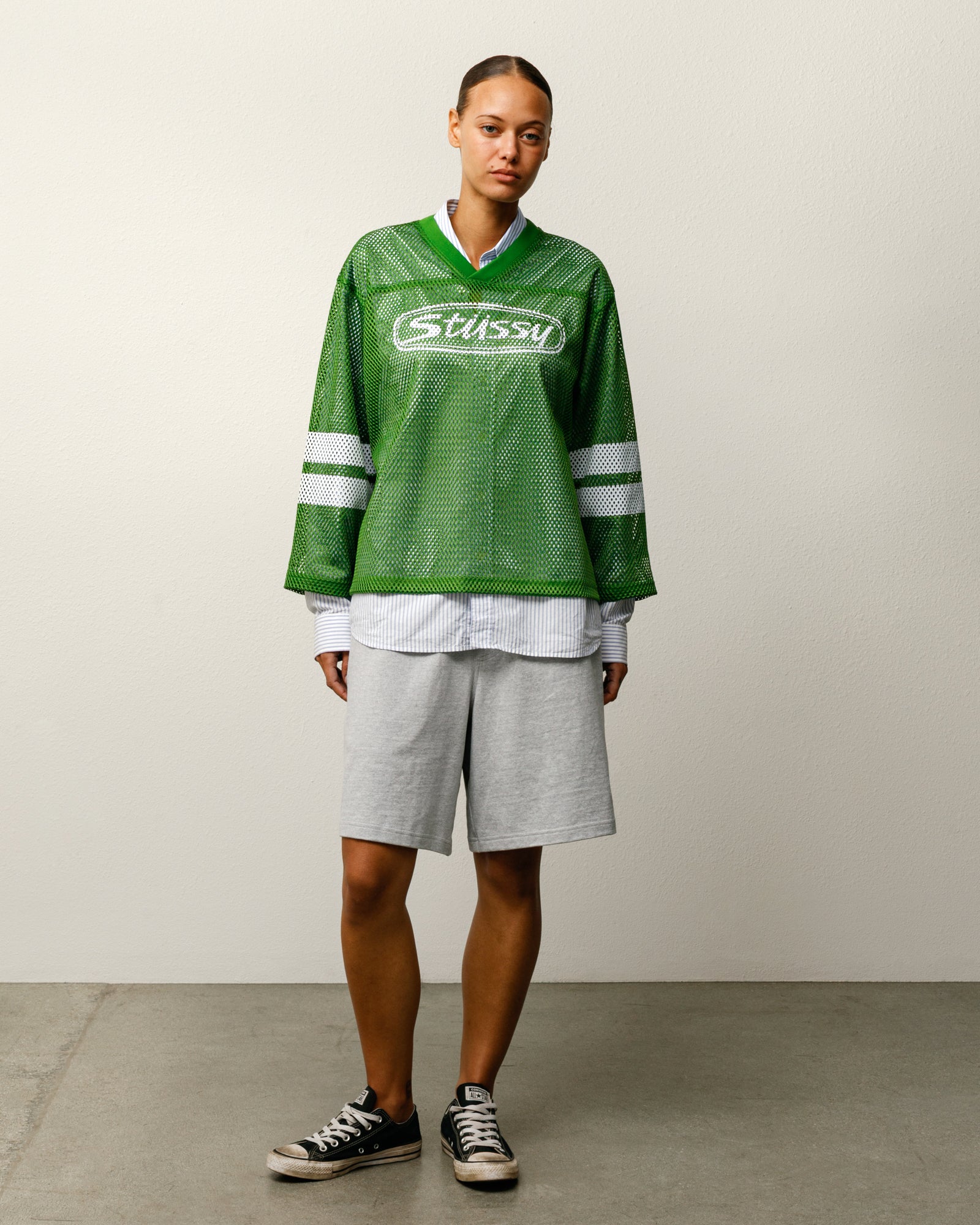 Trucker Team Jersey Mens Short Sleeve In Green