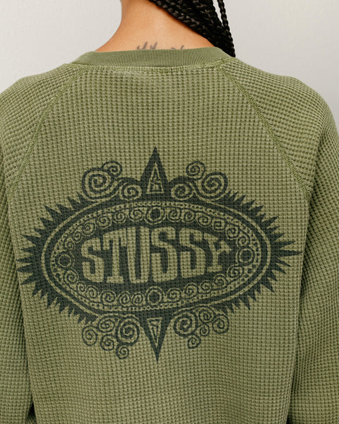 Raglan Thermal Mens Long Sleeve In Olive