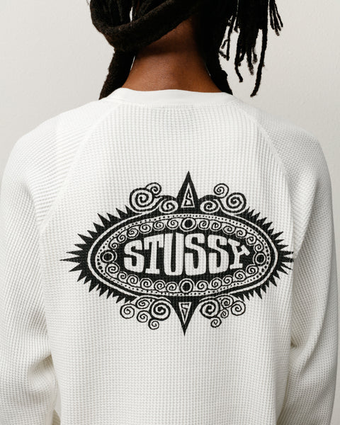 Raglan Thermal Mens Long Sleeve In White