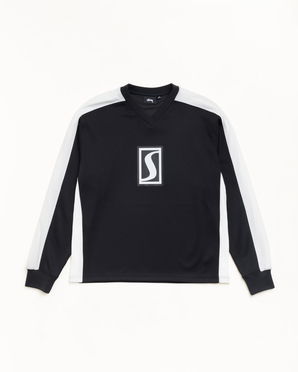 S Mesh Ls Jersey Unisex Long Sleeve In Black