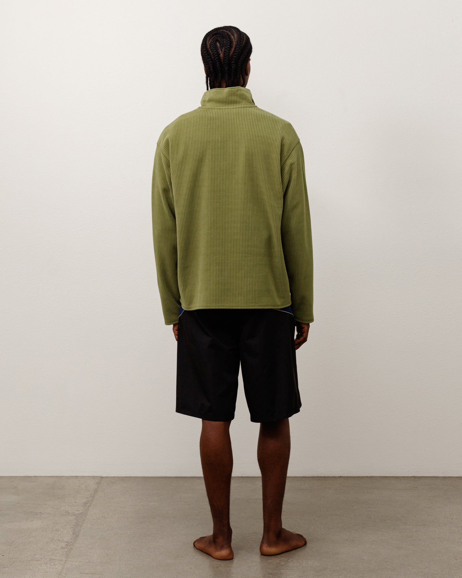 Half Zip Thermal Mock Neck - Olive | Tops & Knits | Stüssy Canada