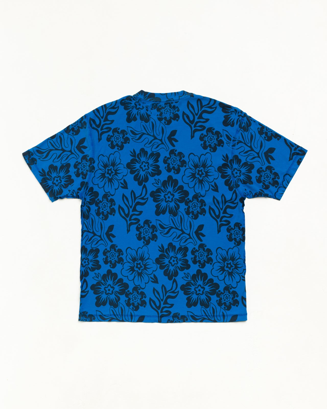 Lazy Ss Tee Floral Print Unisex Short Sleeve In Sport Blue