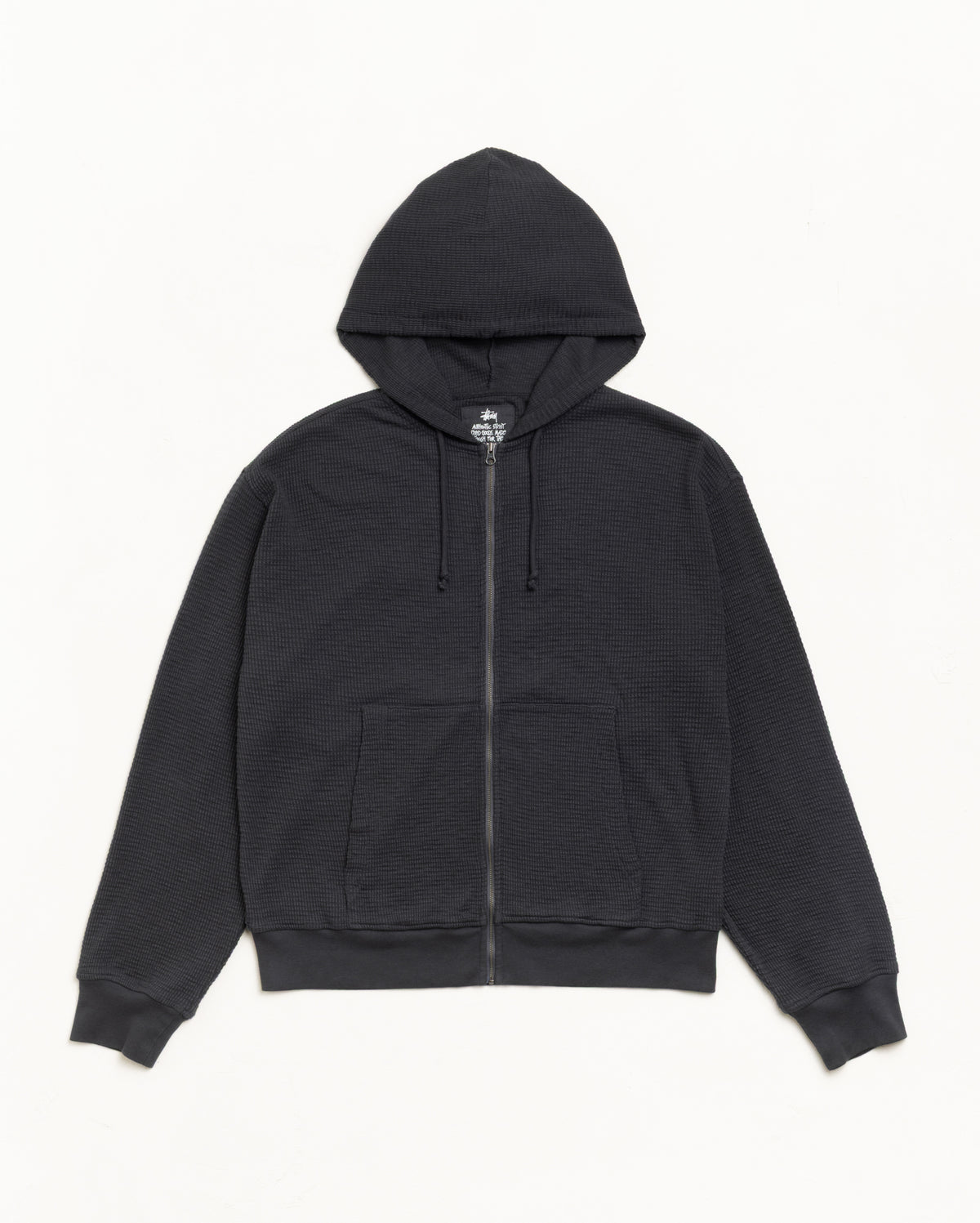 Lightweight Thermal Hoodie – Faded Black | Tops & Knits | Stüssy 