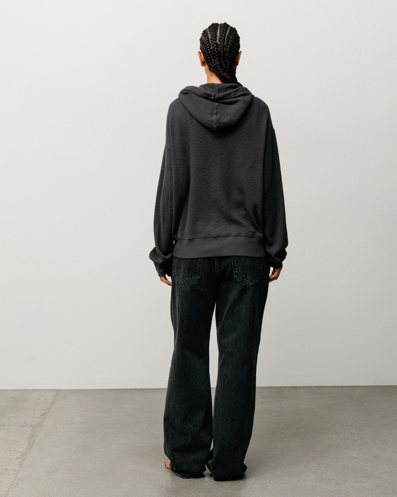 Lightweight Thermal Hoodie – Faded Black | Tops & Knits | Stüssy