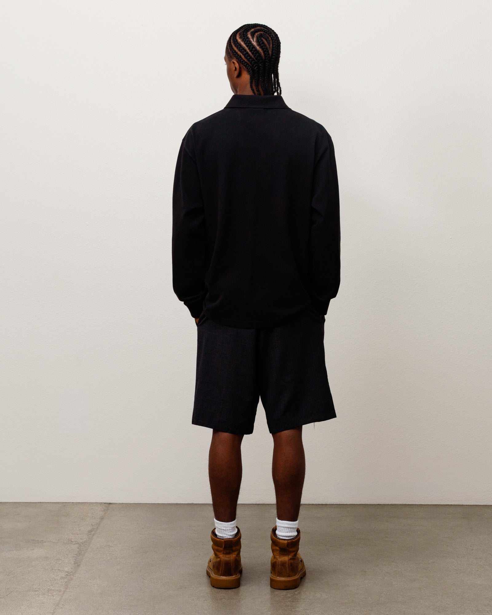 Ls Classic Pique Polo Unisex Short Sleeve In Black
