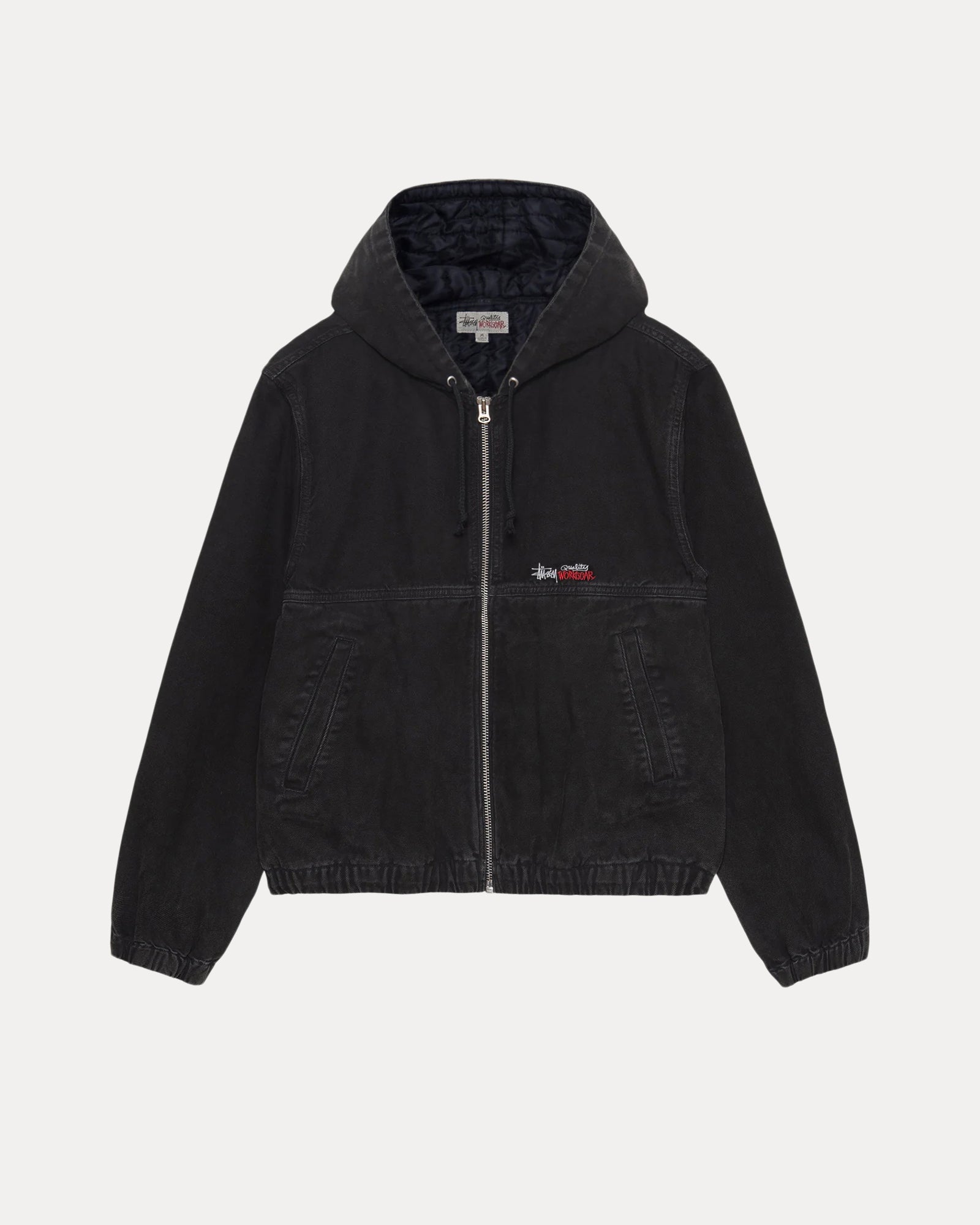 Work Jacket Insulated Canvas Mens Long Sleeve In Black
