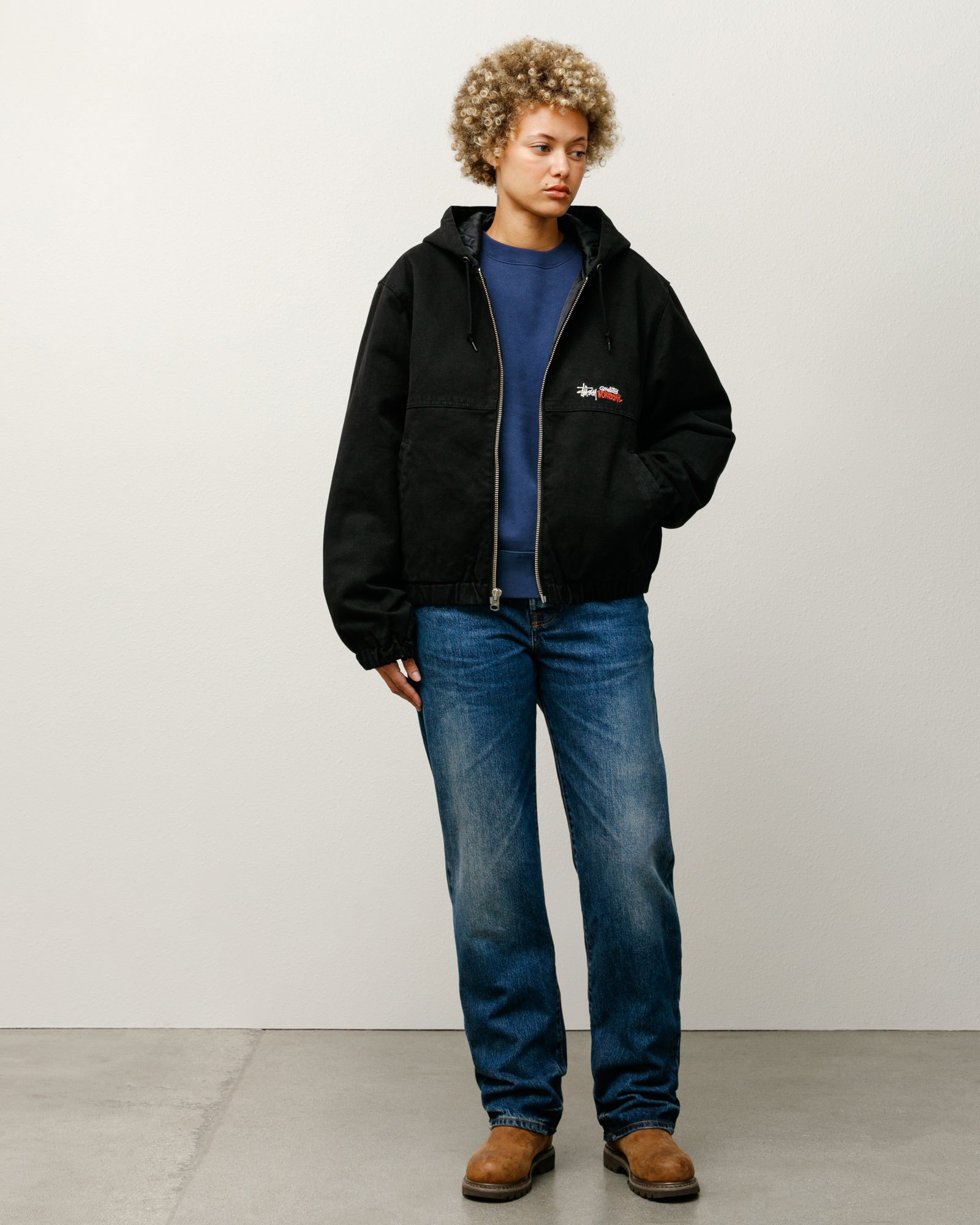 Work Jacket Insulated Canvas Mens Long Sleeve In Black