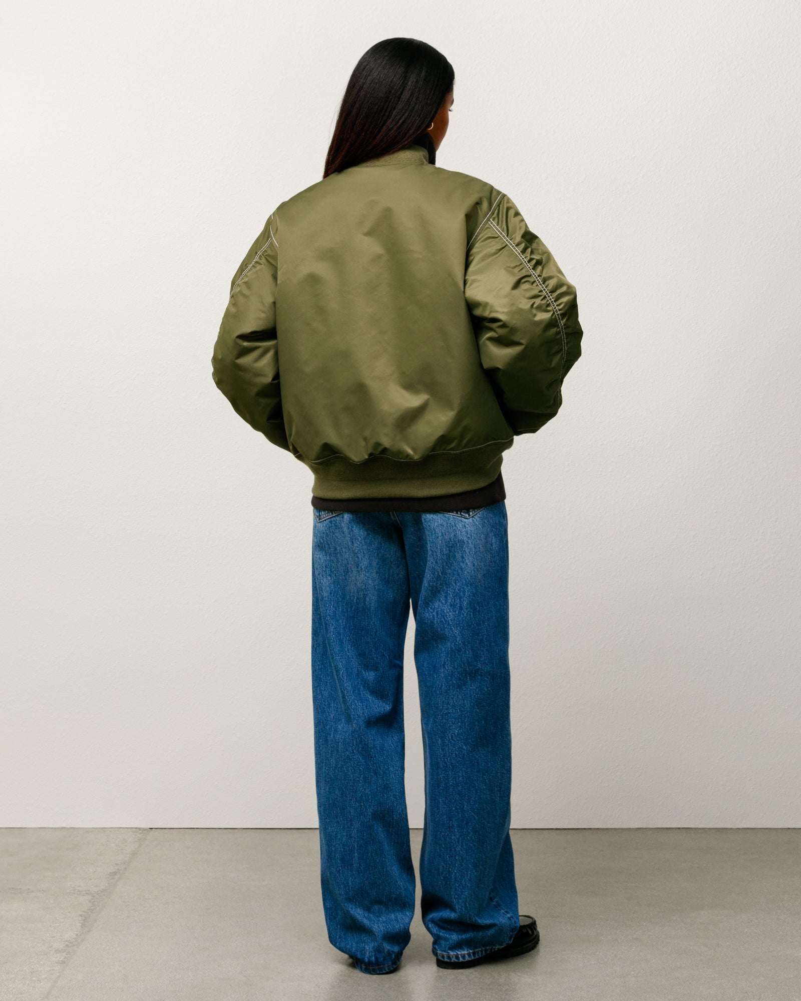 Built Reversible Bomber Jacket – Olive | Outerwear | Stüssy Canada