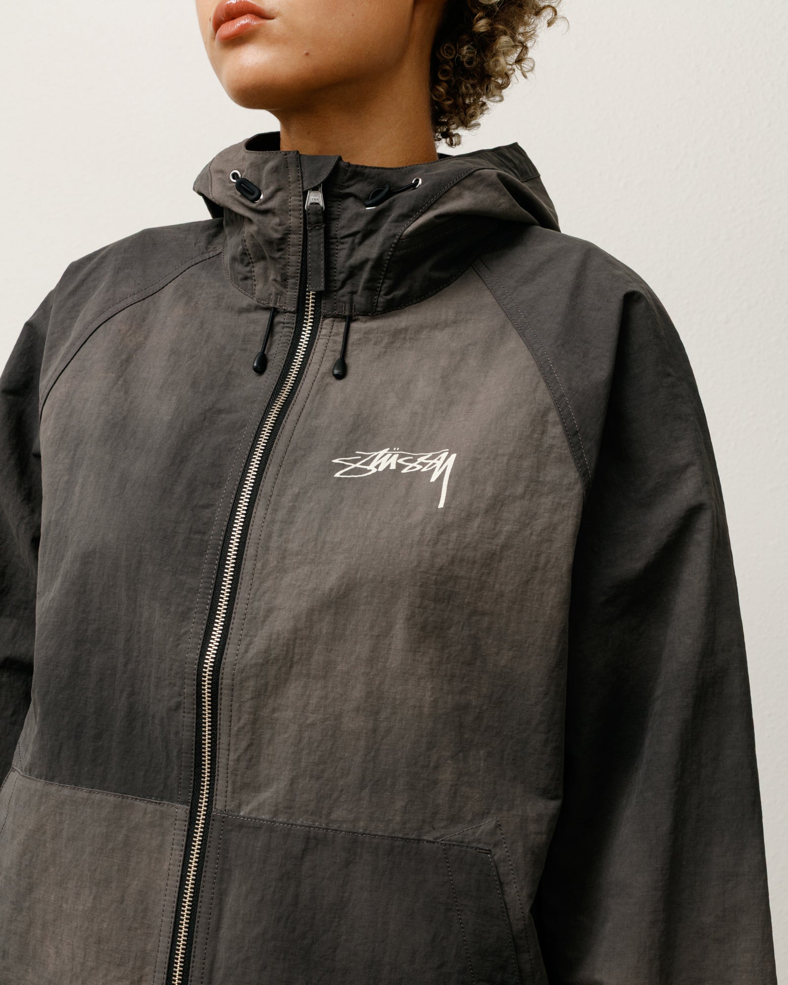 Beach Shell Wave Dye Mens Long Sleeve In Black