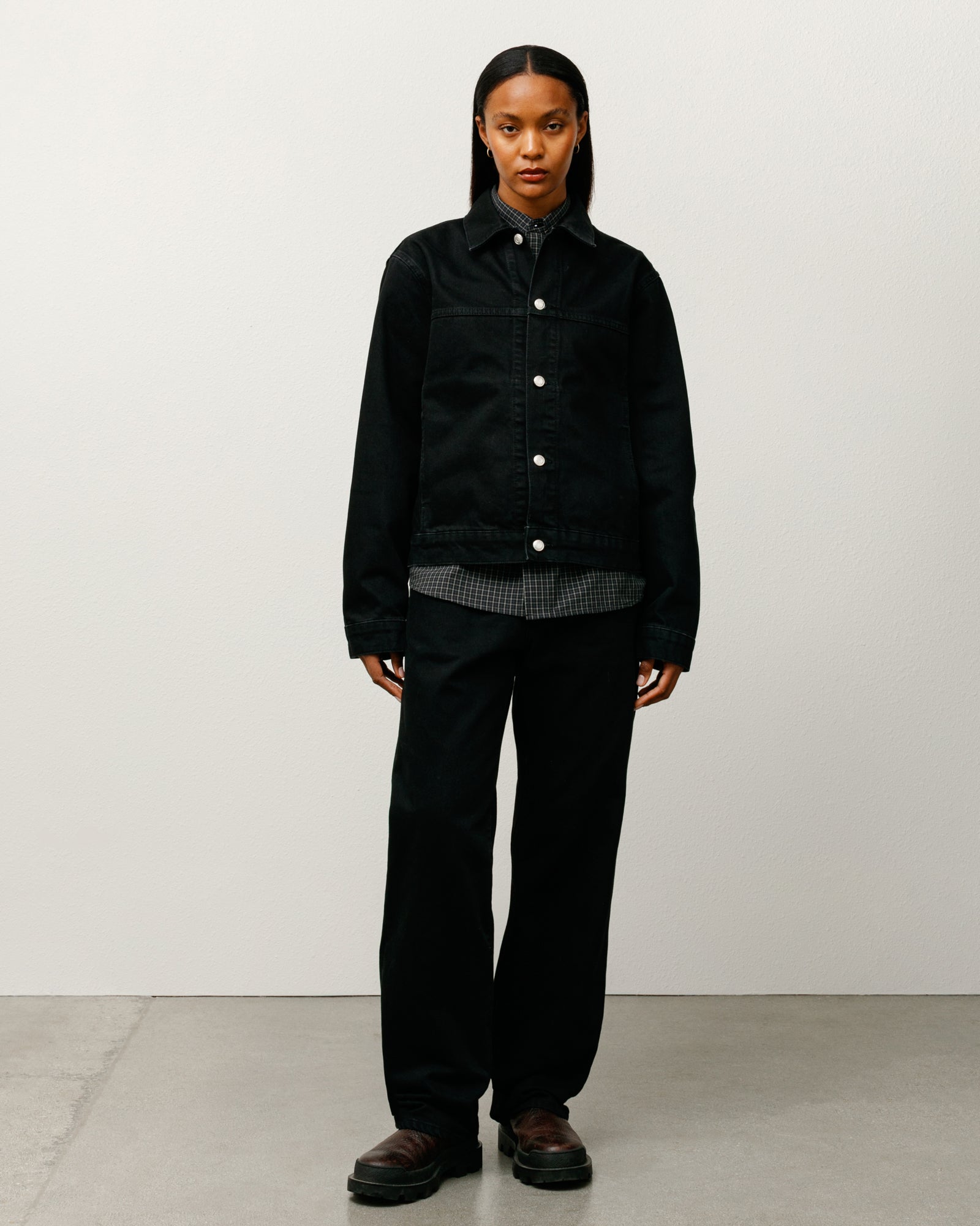 Trucker Jacket Denim – Black | Outerwear | Stüssy Canada