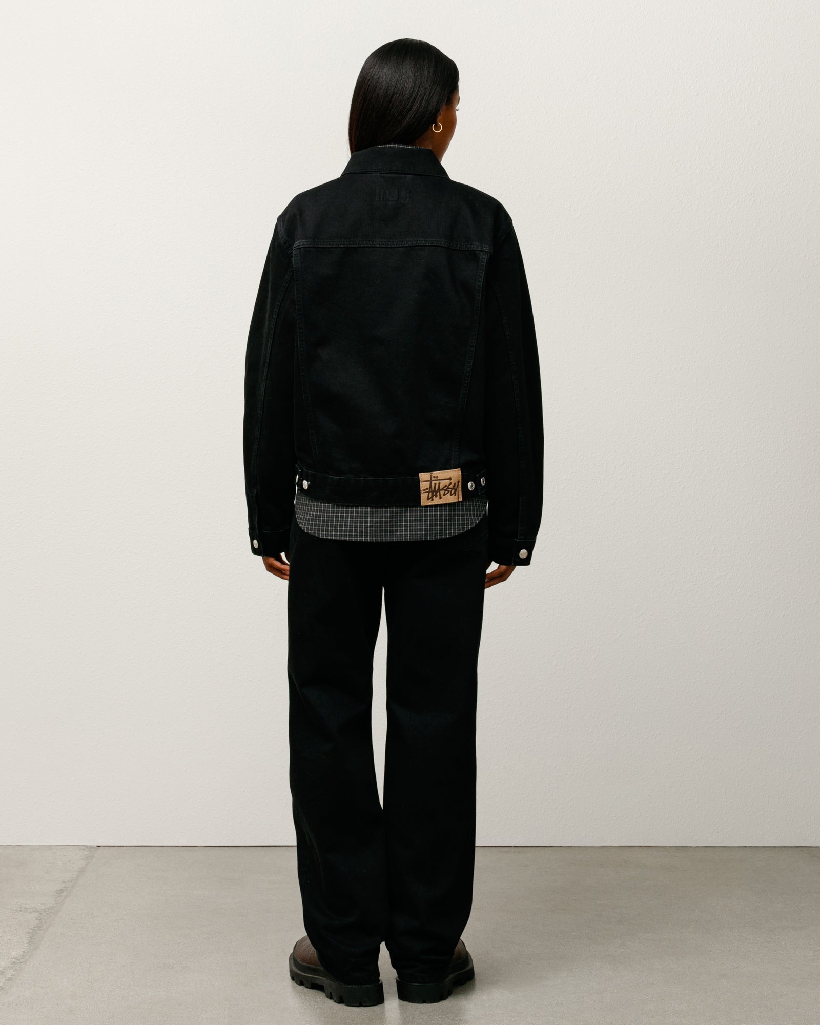 Trucker Denim Mens Long Sleeve In Black