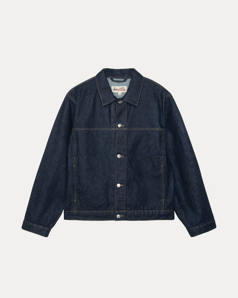 Trucker Denim Mens Long Sleeve In Rinsed Indigo