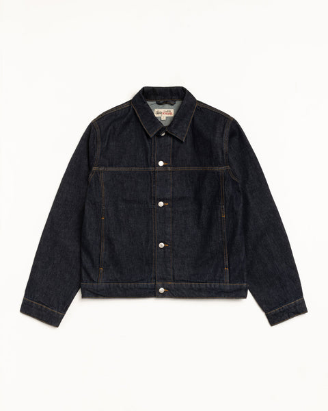 Trucker Denim Mens Long Sleeve In Rinsed Indigo
