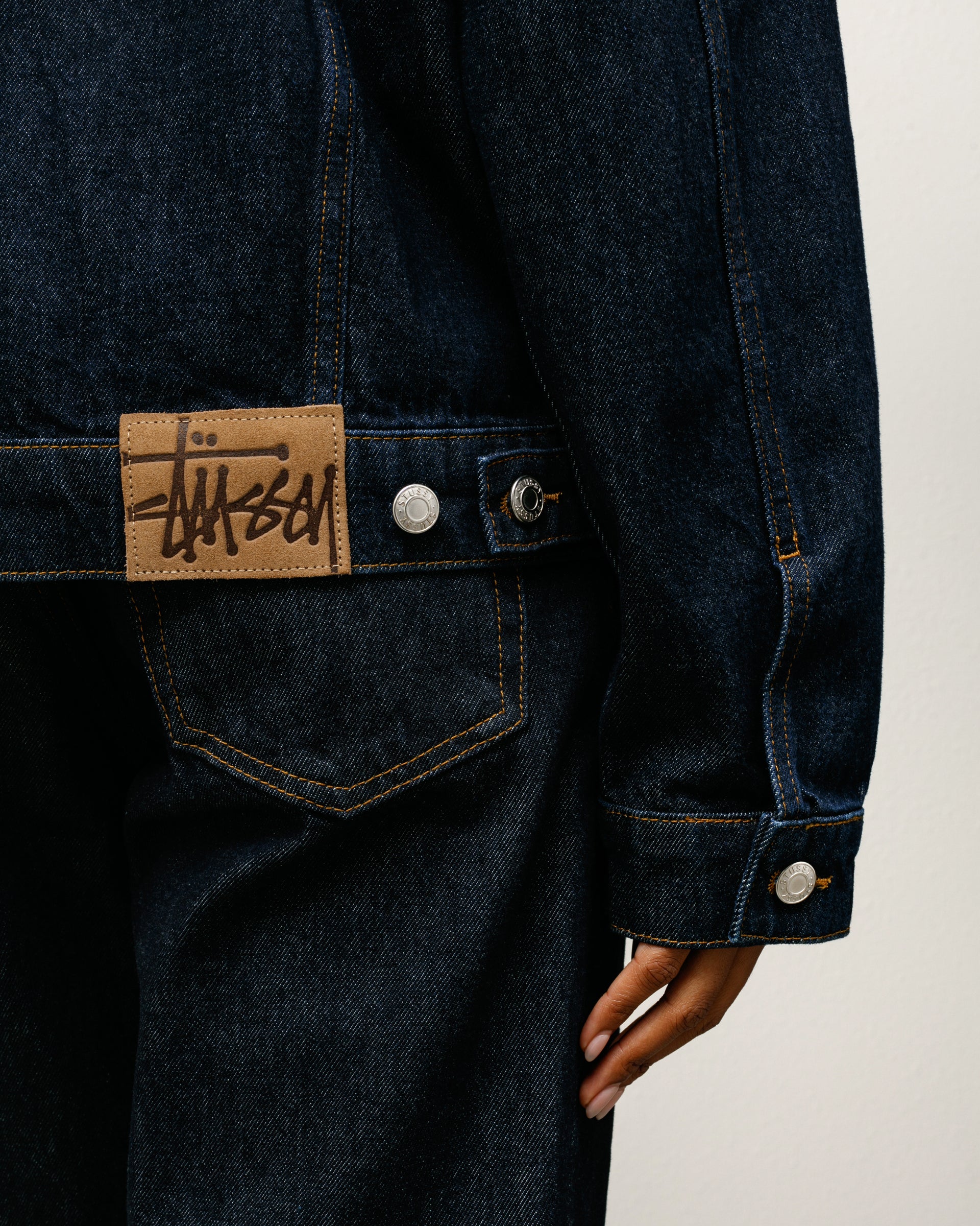 Trucker Denim Mens Long Sleeve In Rinsed Indigo