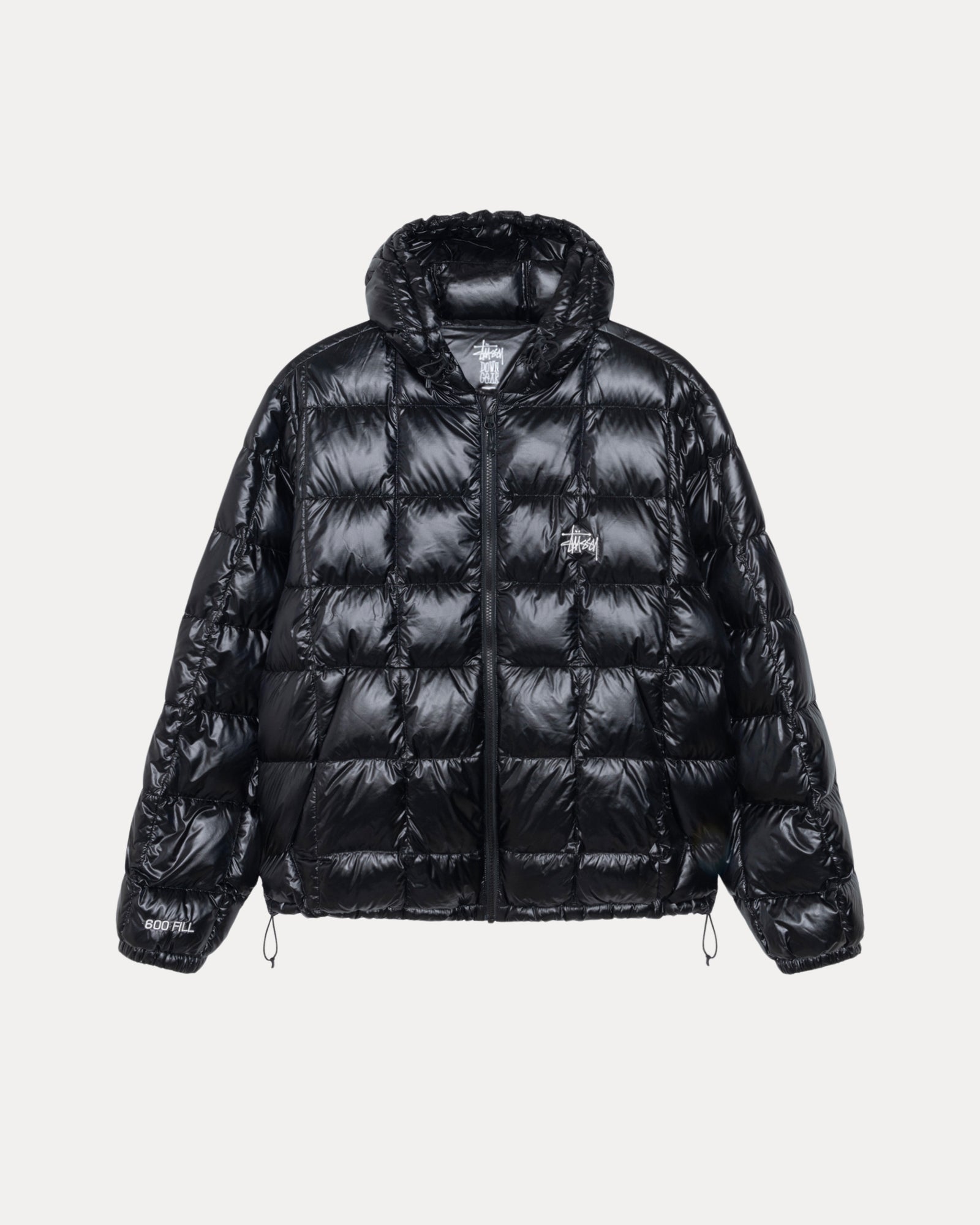 Midweight Hooded Puffer Mens Long Sleeve In Black