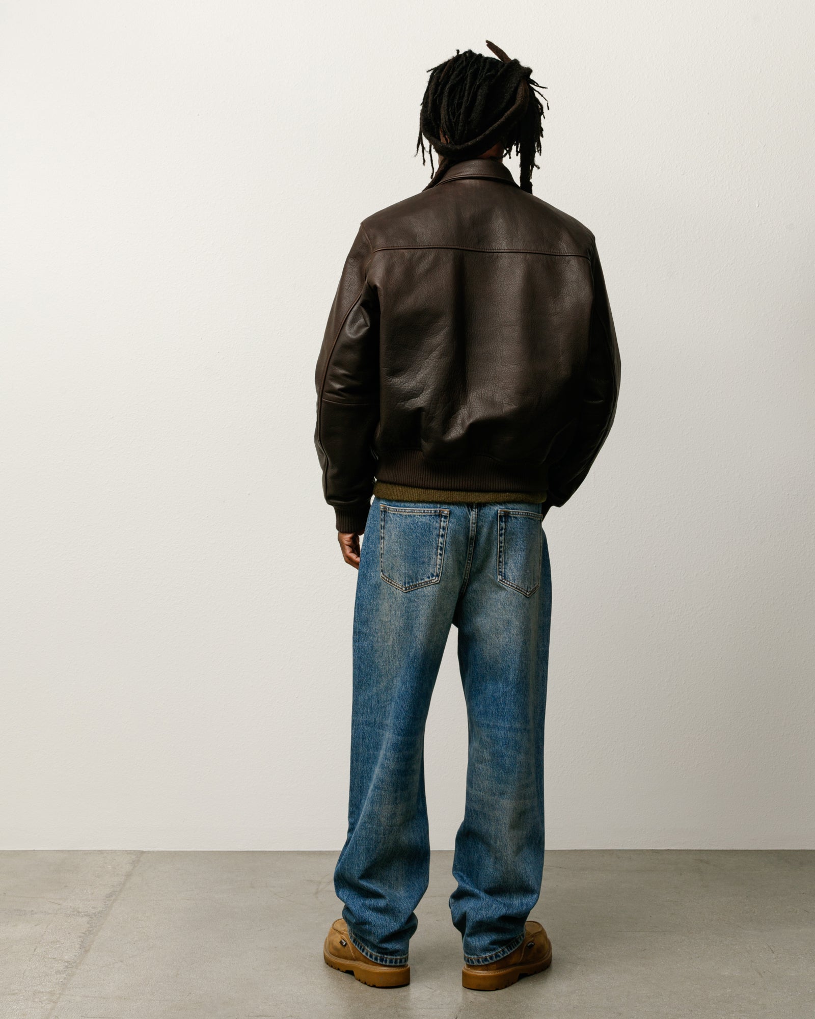 Leather Flight Jacket – Dark Brown | Outerwear | Stüssy Canada