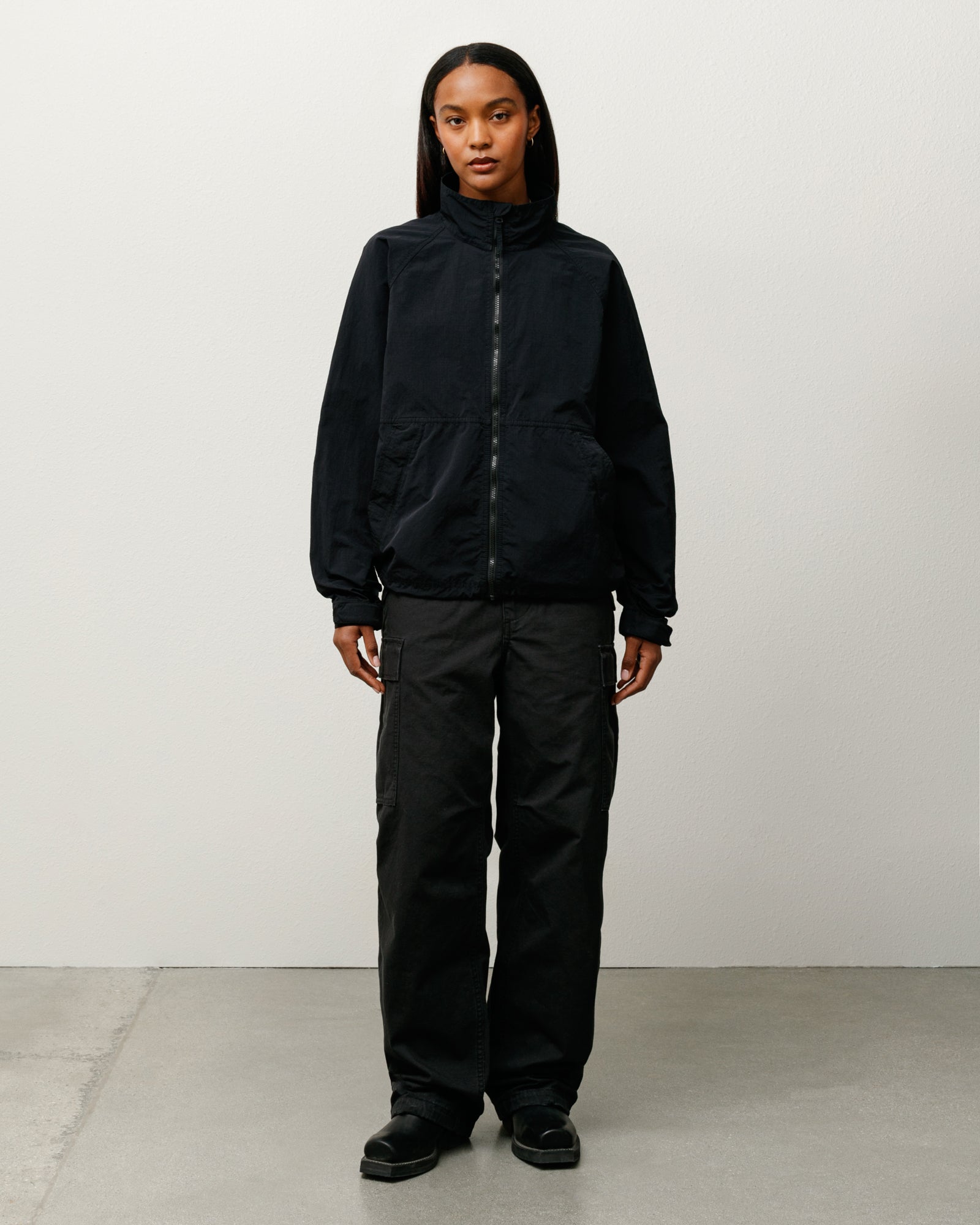 Warm Up Jacket Mens Long Sleeve In Black