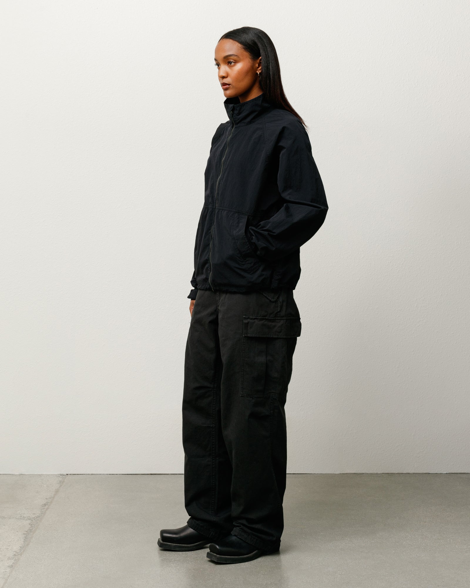 Warm Up Jacket Mens Long Sleeve In Black